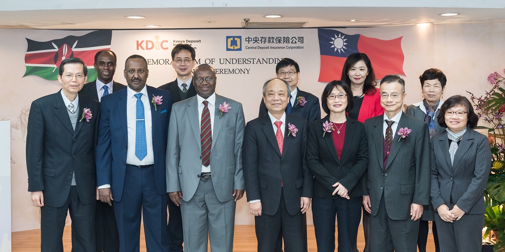 The KDIC Delegation to Taipei led by Chairman Mr. James Lopoyetum, pose for a group photo with their Taipei counterpart shortly after signing the MoU between KDIC and CDIC in Taipei Taiwan.
